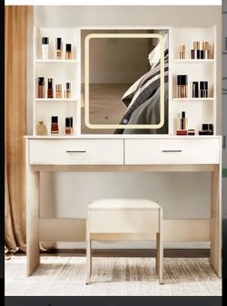 White vanity