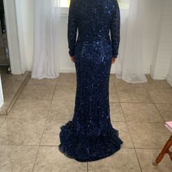 Formal Beaded Dress With Train