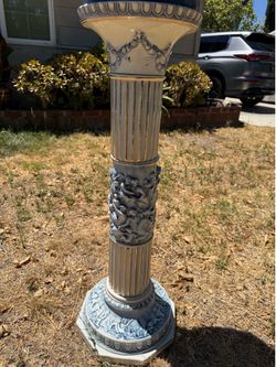 LARGE ORNATE VINTAGE 6Pc PEDESTAL 36” TALL  RARE ITEM