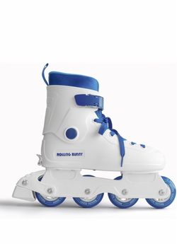 Inline Skates for Women - Adjustable Size Roller Blades for Adult Female, Hard Shell ABEC-7, Smooth and Comfortable (M (6-8), Blue)
