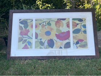 Original Large Custom Framed Floral Canvas Print Kim Parker