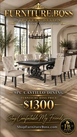 Elegant Dining Room Furniture - Many styles to choose from - Factory Direct Pricing