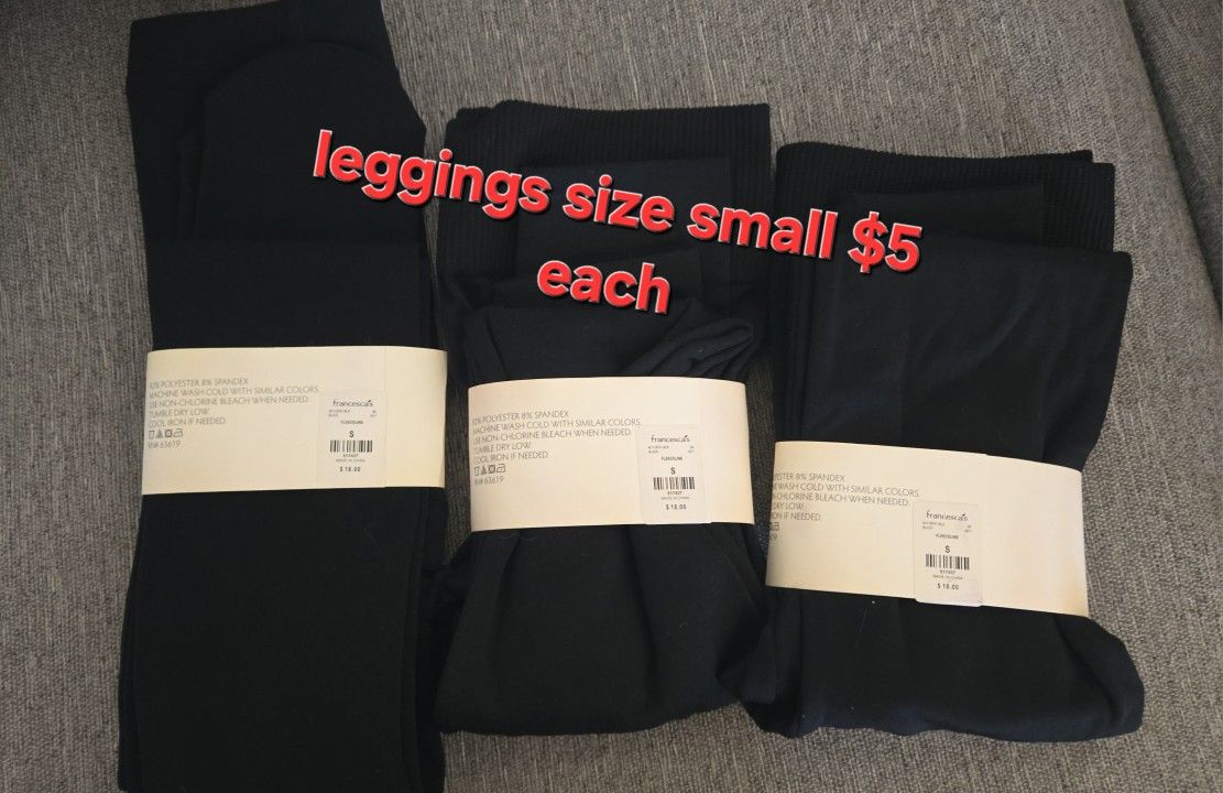 Black Leggings Size Small New $5 Each