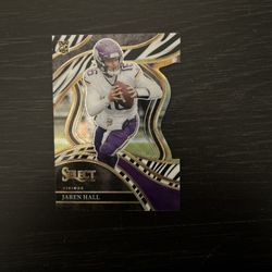 2023 Panini Select Jaren Hall Zebra Die-Cut Prism Rookie Card