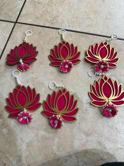 6 lotus flowers hangings