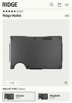 Ridge Wallet gunmetal grey
