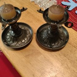Very Old Candle Holders In Excellent Condition