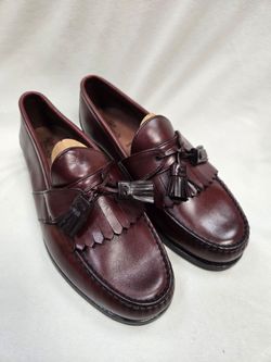 Allen Edmonds Enfield Burgundy Leather Tassel Kiltie Loafers