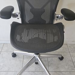 Herman Miller Aeron - Size B - Polished Aluminum (Fully Loaded)