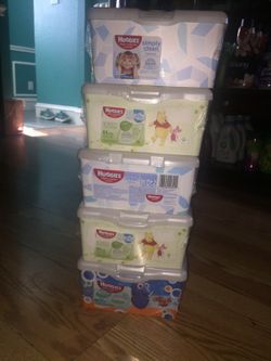 5 HUGGIES WIPES BOXES