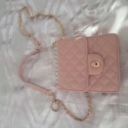 Blush Pink Quilted Purse