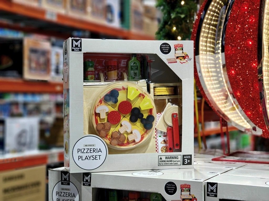 Tabletop Wooden Pizza Playset