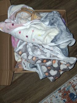 10 PC Small Soft Blankies For Dogs Dolls Or Babies New!