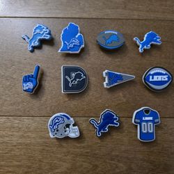 Lot Of 11 Detroit Lions Shoe Charms 