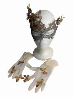 Butterfly Masquerade Mask and Sheer Gloves Set