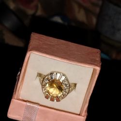 Women's Topaz And Silver Ring Size 7