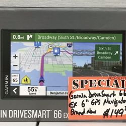 Garmin DriveSmart 66 EX 6” GPS Navigator Brand New 