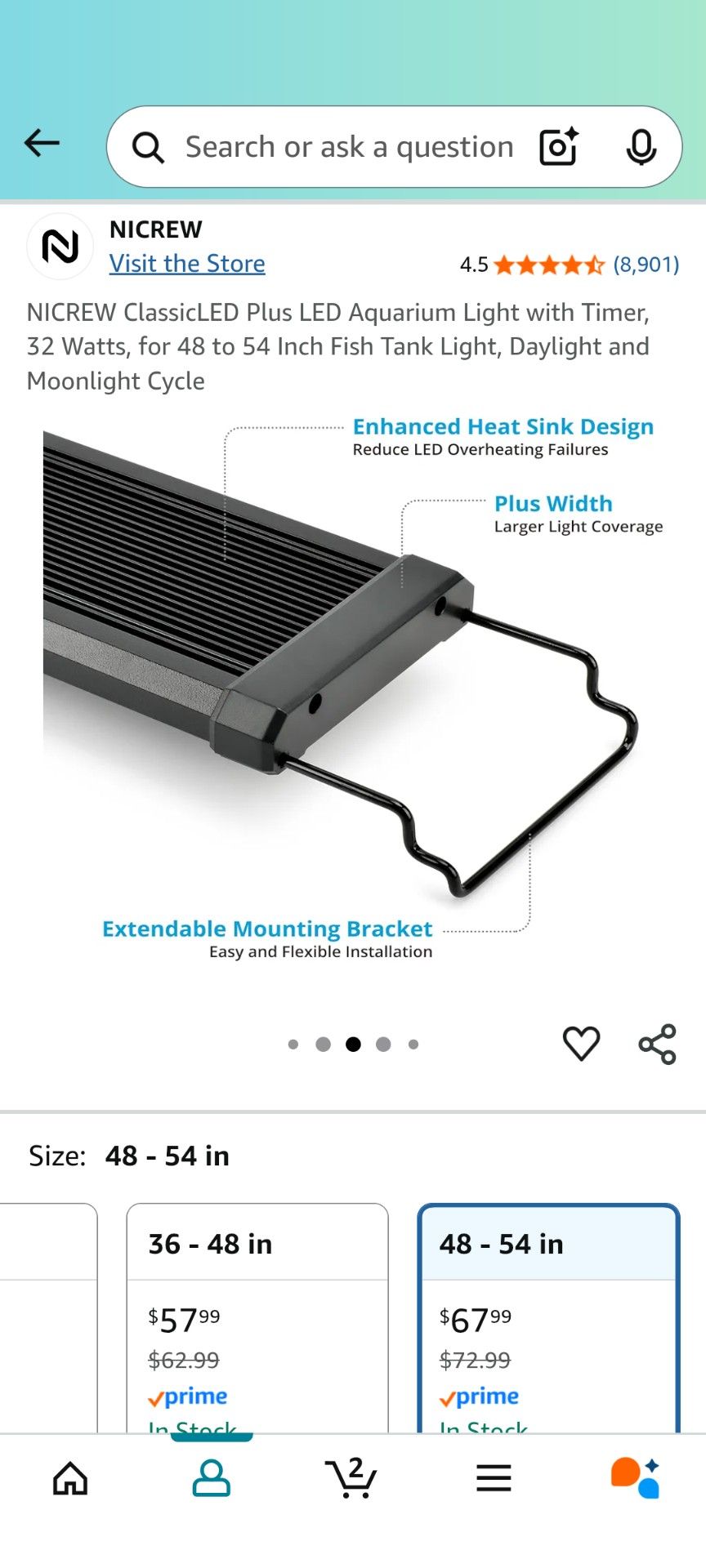 Nicrew Aquarium Light
