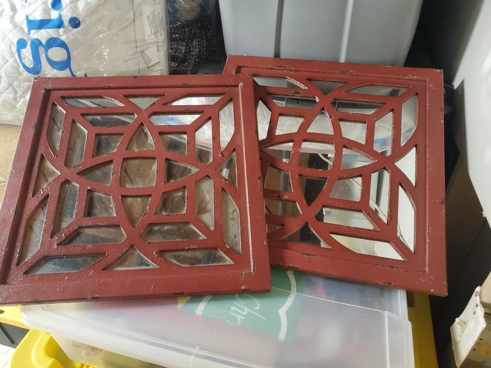 Antique Mirror Pair