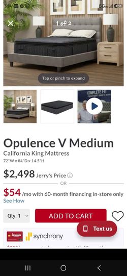 Medium California King Mattress and Tempur Ergo ProSmart Base