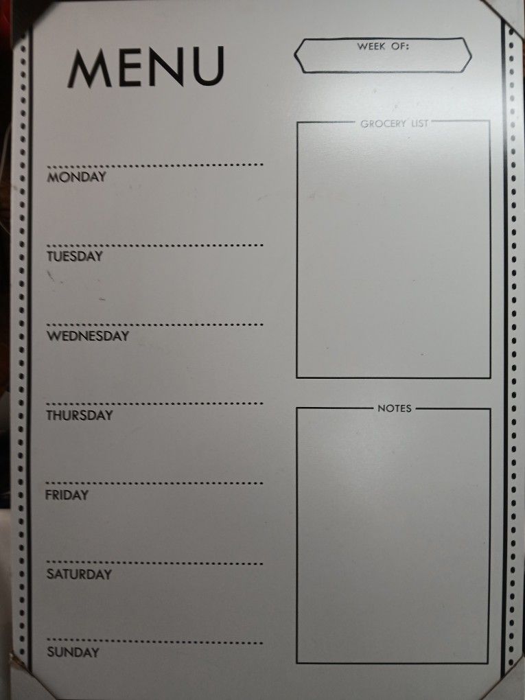 Large Dry Erase Canvas Menu Board - (marker Included)
