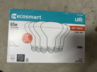 EcoSmart BR30 Soft White 65-Watt Equivalent Dimmable LED Light Bulb 2023 New Upgraded Version Style Guide (6 Packs)