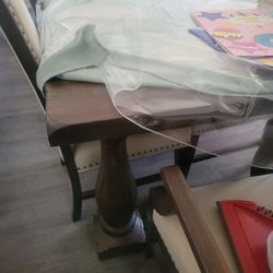 Solid Oak Kitchen Table-6 Chairs
