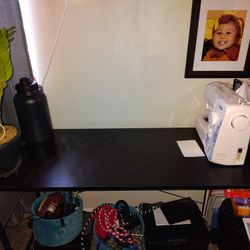 L Shape Desk With Shelf And Pocket 