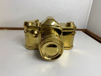 Ceramic Gold Camera Statues Decorative Figurines Home Decor Tabletop