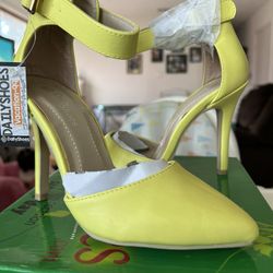 Yellow Summer Heels - 5.5