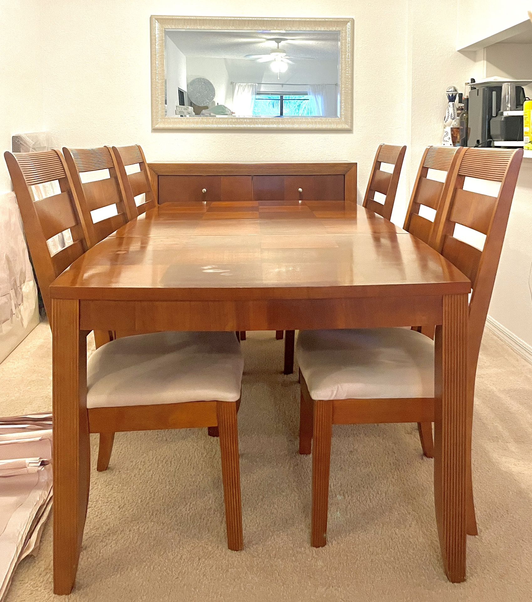 Solid wood Dining Room Table & Buffet Table set for Sale in Palm Beach Gardens, FL - OfferUp