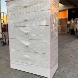 Dresser 5 Drawers Compress Wood