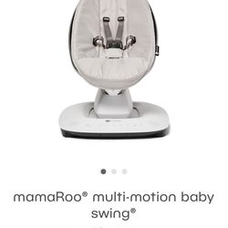 BRAND NEW- 4moms MamaRoo Multi-Motion Baby Swing, Bluetooth Enabled with 5 Unique Motions, Grey