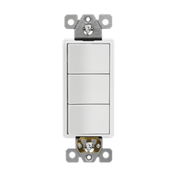 ENERLITES - Triple Rocker Switches - WHITE