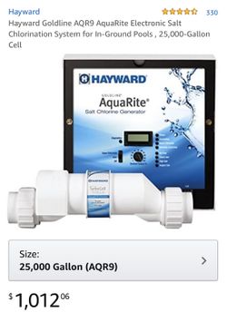 Goldline/ Hayward salt chlorinator system. Salt system chlorine generation generator