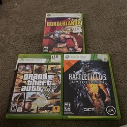 Grand Theft Auto, Battle Field 3 Limited Edition, Boarderlands