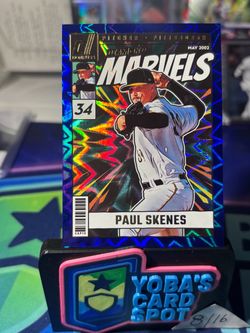 🔥⚾ PAUL SKENES — DIAMOND MARVELS BLUE XPLOSION RC ⚾🔥  💎 2024 Panini Donruss Diamond Marvels 🔵 Blue Xplosion /49 🧢 Paul Skenes RC — #8 🏴‍☠️ Pitts