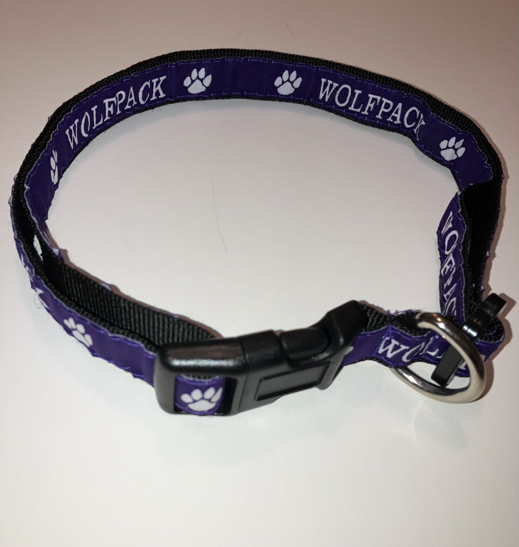 Dog Collar 🐶 | "Wolfpack" w Paw Prints 🐾 | Purple and Adjustable 🆕 🐕 