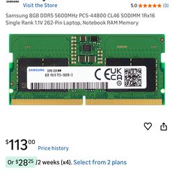 2 x 8GB DDR5 Laptop RAM