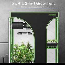 VIVOSUN D548 2-in-1 Mylar Grow Tent 
