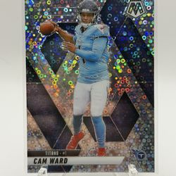 2025 Mosaic No Huddle Cam Ward Silver Disco Rookie