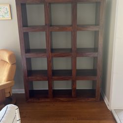 Teak Wood Display Shelf 