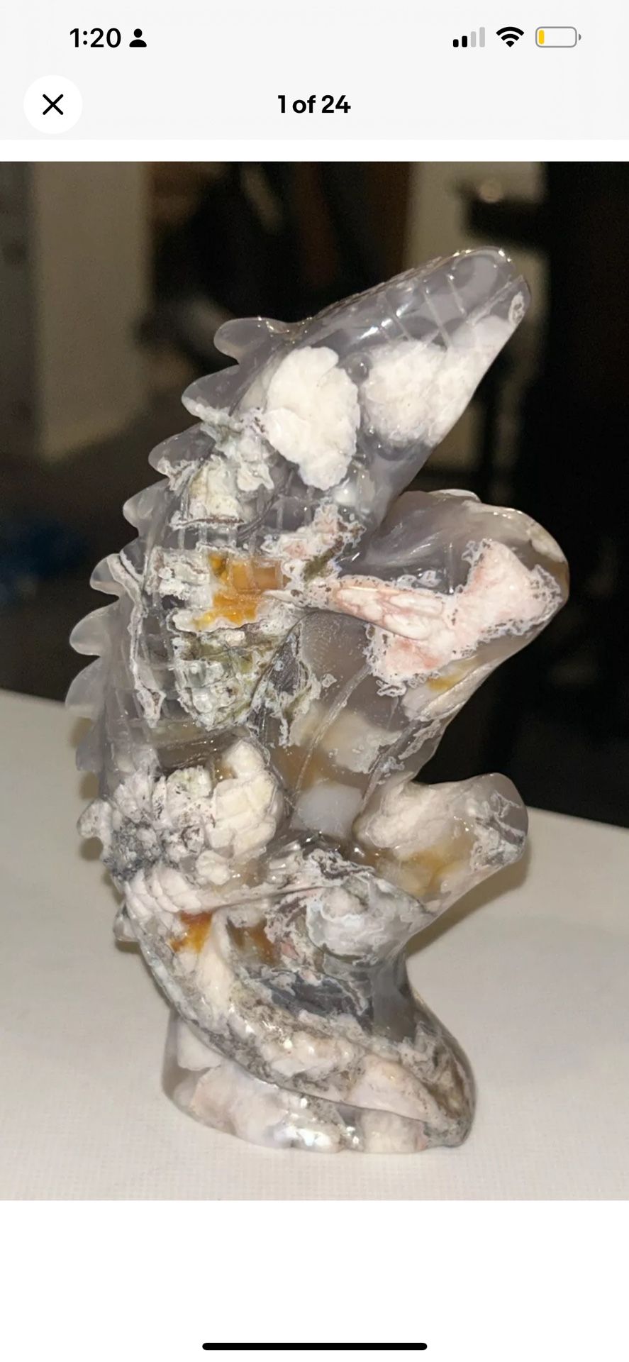 Iguana Purple Agate Crystal Carving 421G!!!🔥