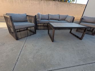 Outdoor Wicker Sectional Patio Furniture Set