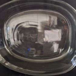 Vintage Pyrex 704 Baking Roasting Pan 1970s Corning NY USA 14x10x3 Clear Glass