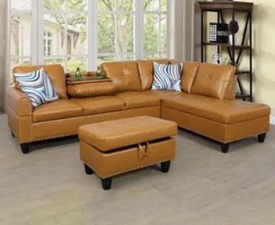 All New Sectional With Ottoman. Free Delivery Free Installation 