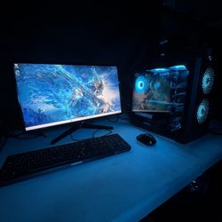 Gaming Pc Setup! GTX 1070, Ryzen 2600+75hz Monitor + WiFi (FIRM)(READ DESCRIPTION!)