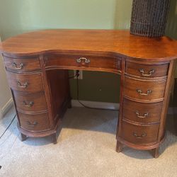 Antique Kidney Shaped Desk