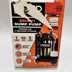 🔥 RIDGID 1 hp. Stainless Steel Smart Dual Suction Submersible Sump Pump (retail price $530)