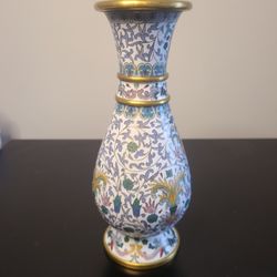 Vintage Chinese Cloisonne Vase 9"